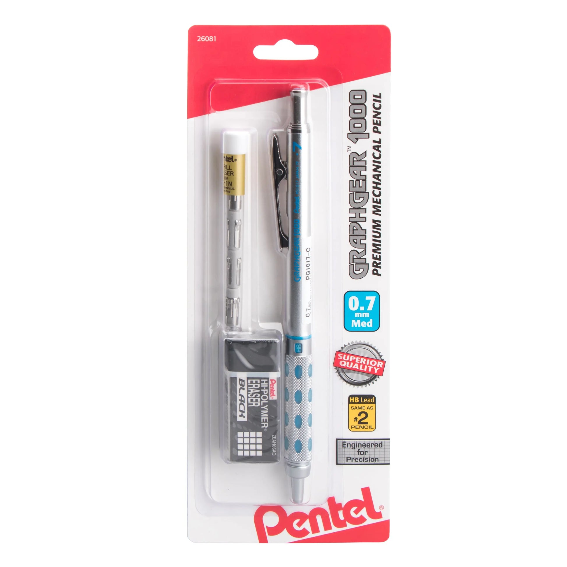 Pentel GraphGear 1000 Automatic Drafting Pencil, Eraser Refills, 1-Pk  Pentel of America, Ltd.