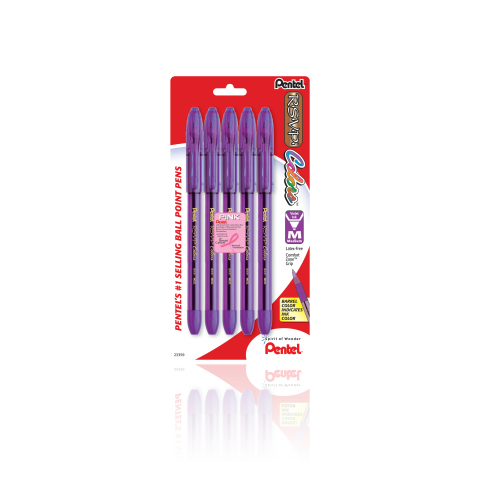 R.S.V.P.® Colors Ballpoint Pen, 5 Pack
