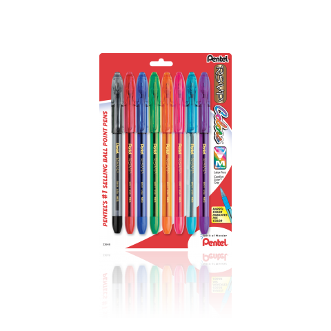 R.S.V.P.® Colors Ballpoint Pen, Assorted 5-Pack – Pentel of America, Ltd.