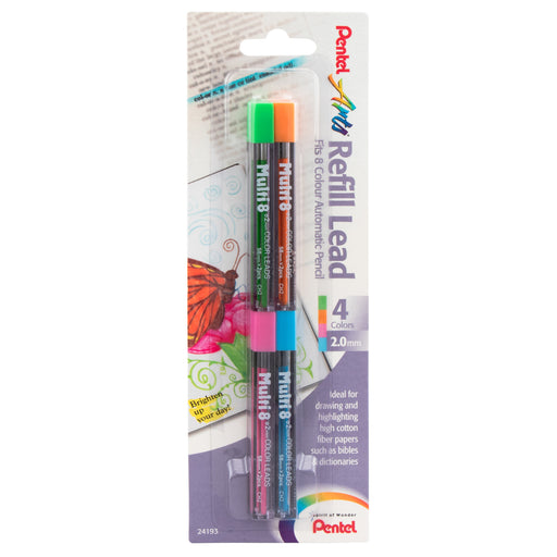 8-Colour Pencil Refill, Assorted 4 Pack