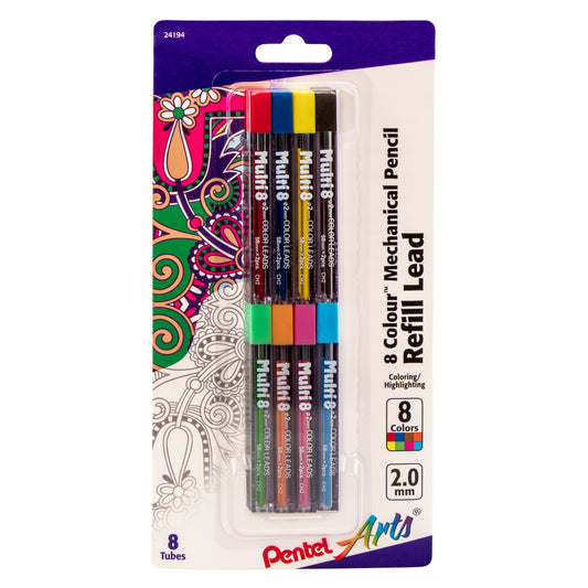 8-Colour Pencil Refill, Assorted 8 Pack