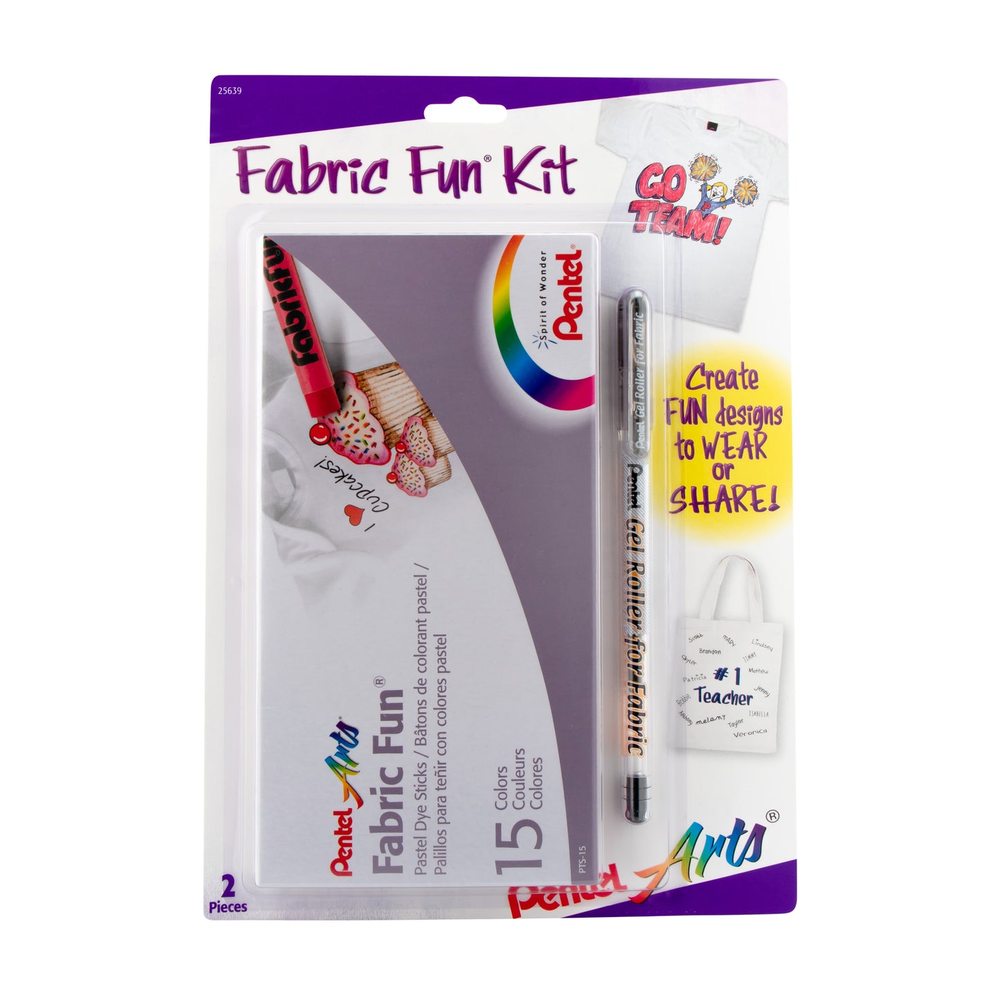 Fabric Fun Kit - Pastel Dye Sticks & Gel Roller