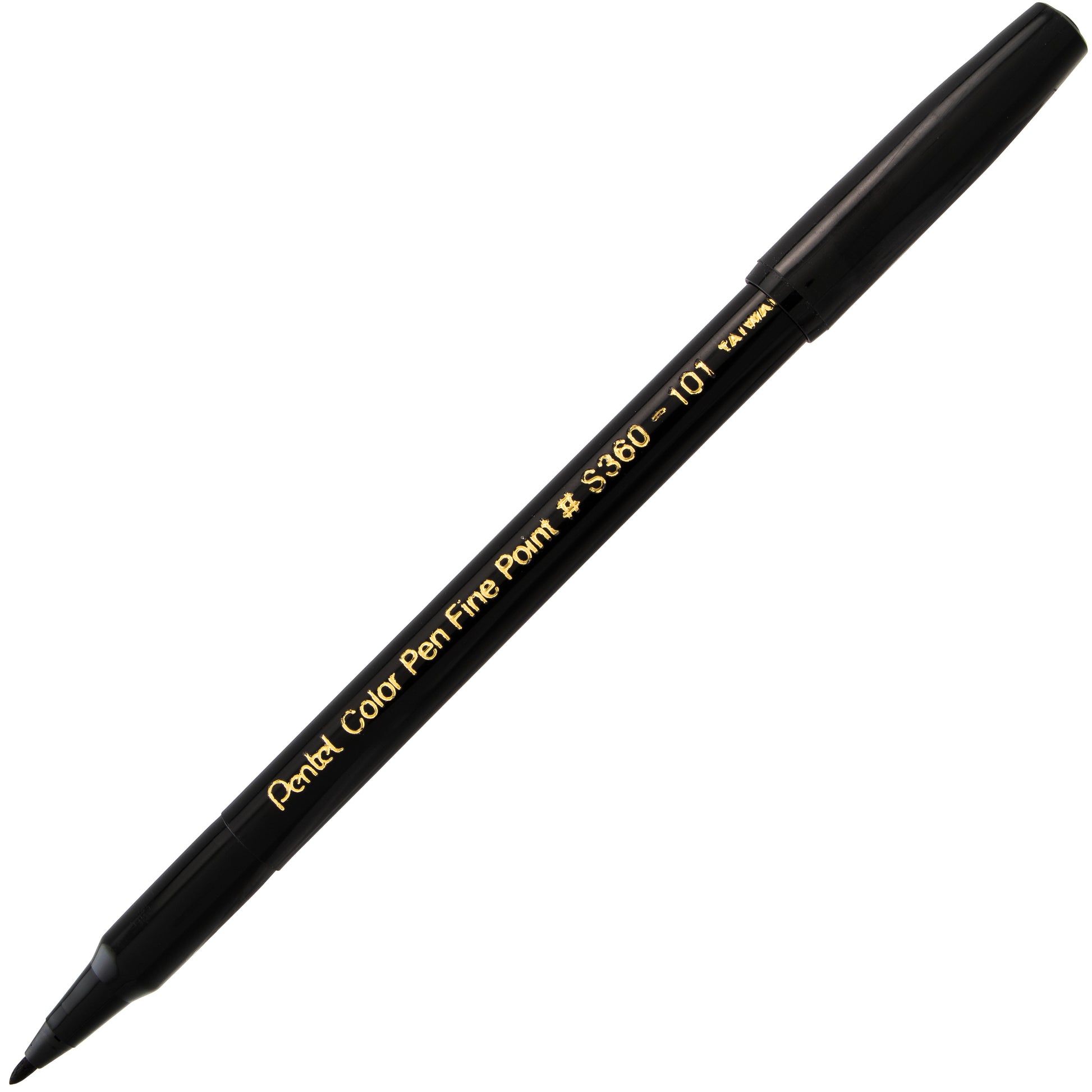 Black Drawing Pens, 12 Pack Felt Tip Markers for Adults and Kids