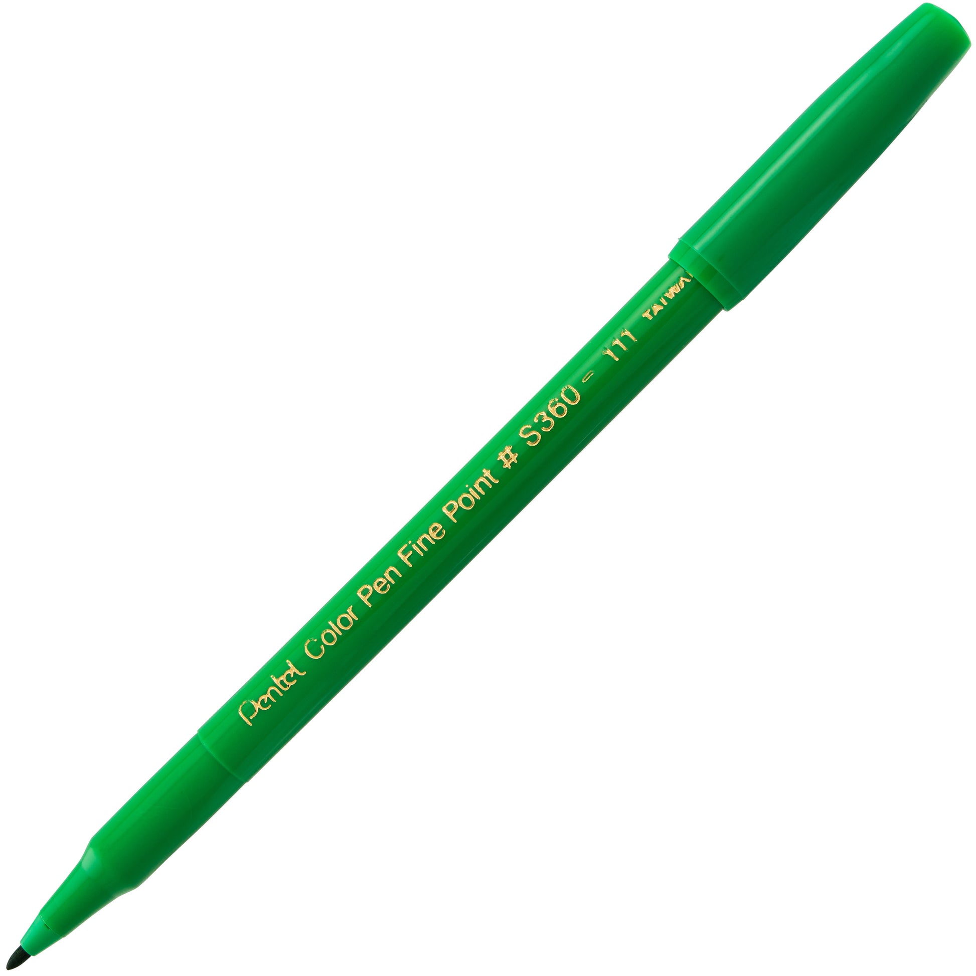 Pentel Color Pen, Fine Point Color Markers, Fiber Tip, Assorted Colors, Set of 18 (S360-18)