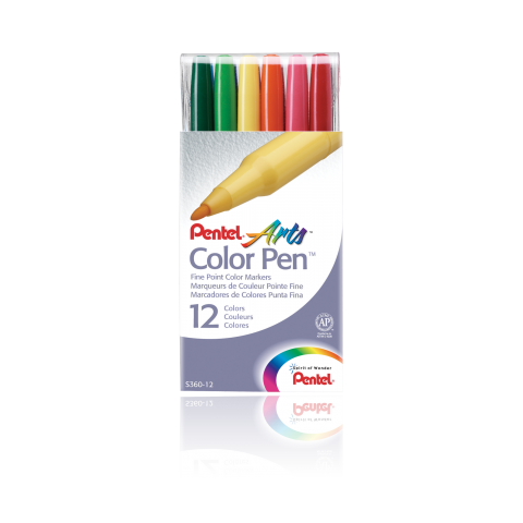 Pentel Color Pen Set - Assorted Colors, Set of 12
