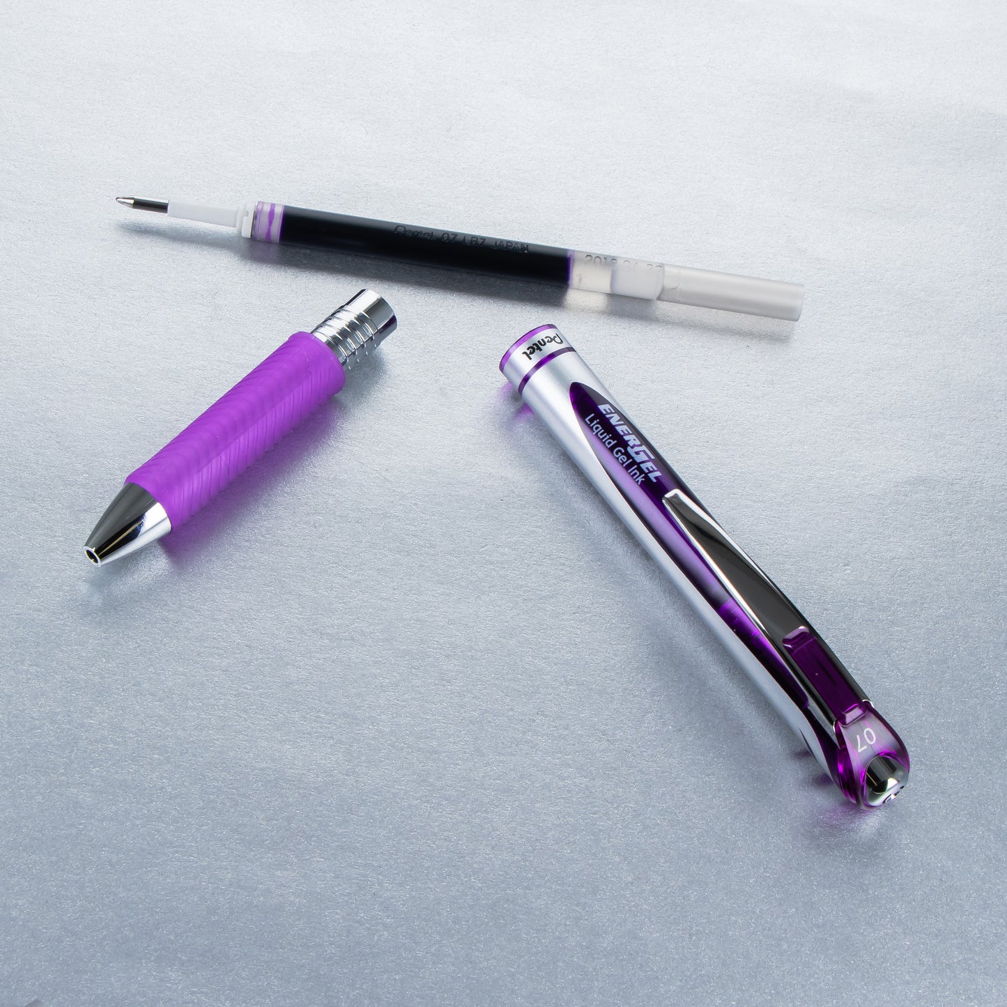 EnerGel RTX Refillable Gel Pen, Violet Ink 3-pk