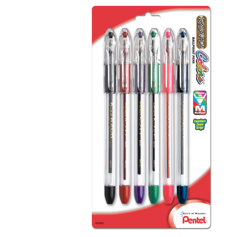 R.S.V.P.® Ballpoint Pens, 6 Pack