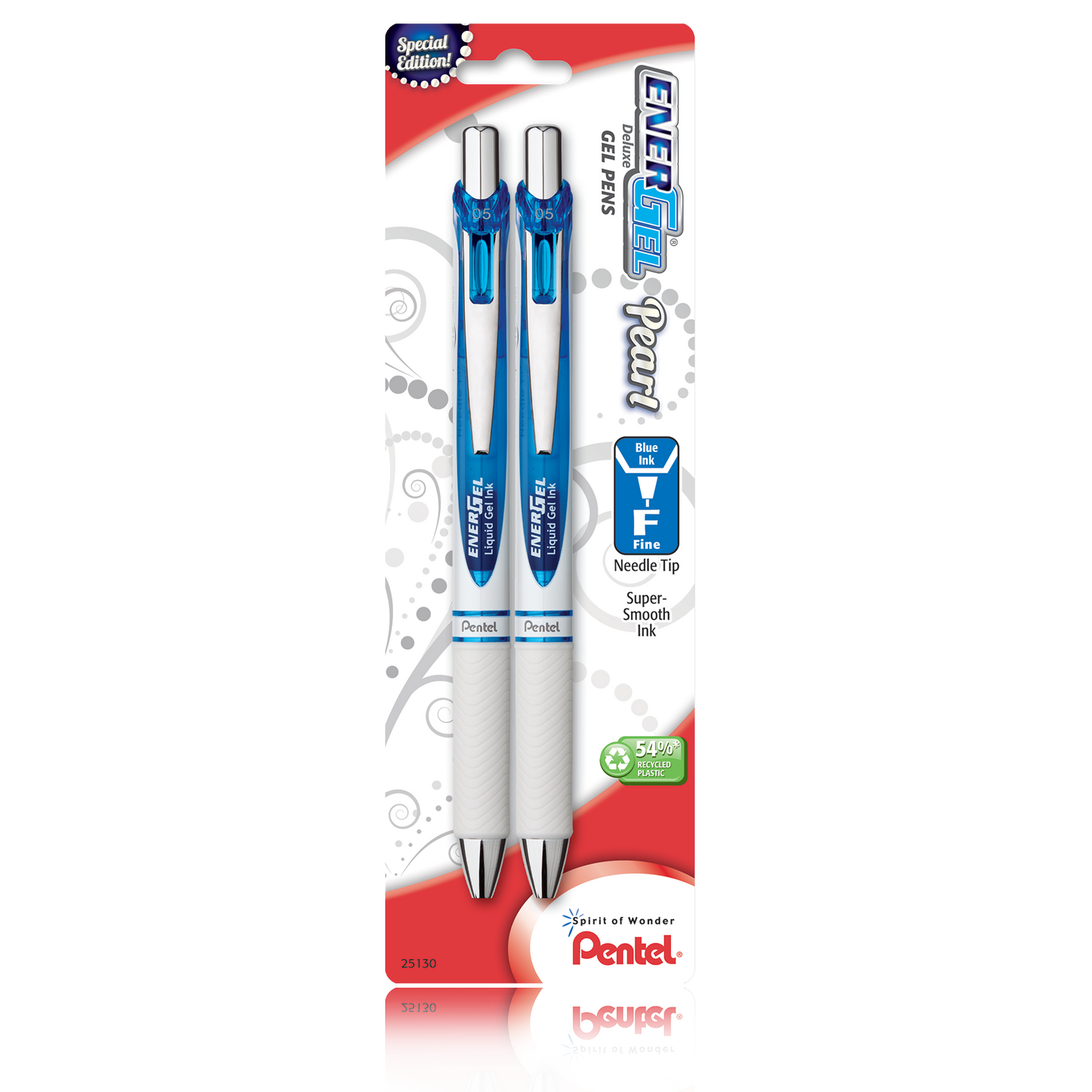 EnerGel Pearl Refillable Gel Pen - Blue Ink 2-pk
