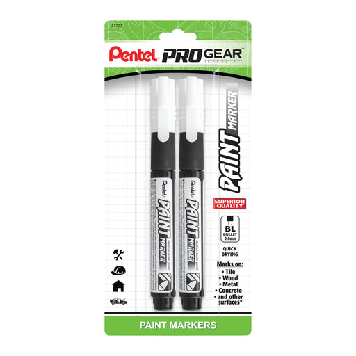 Pentel ProGear Paint Marker, White Ink, 2-pks – Pentel of America