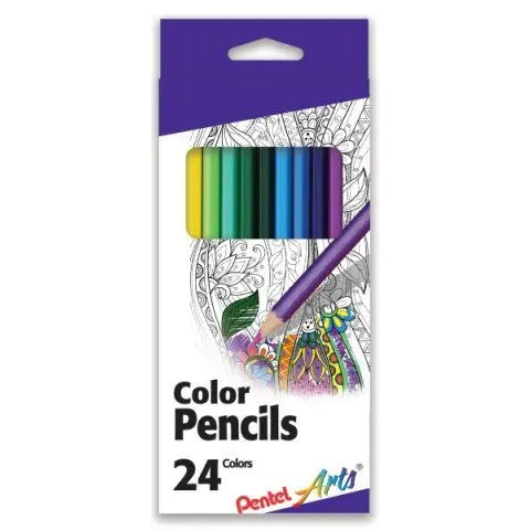 Colored Pencils, Set of 24 - Pentel of America, Ltd.