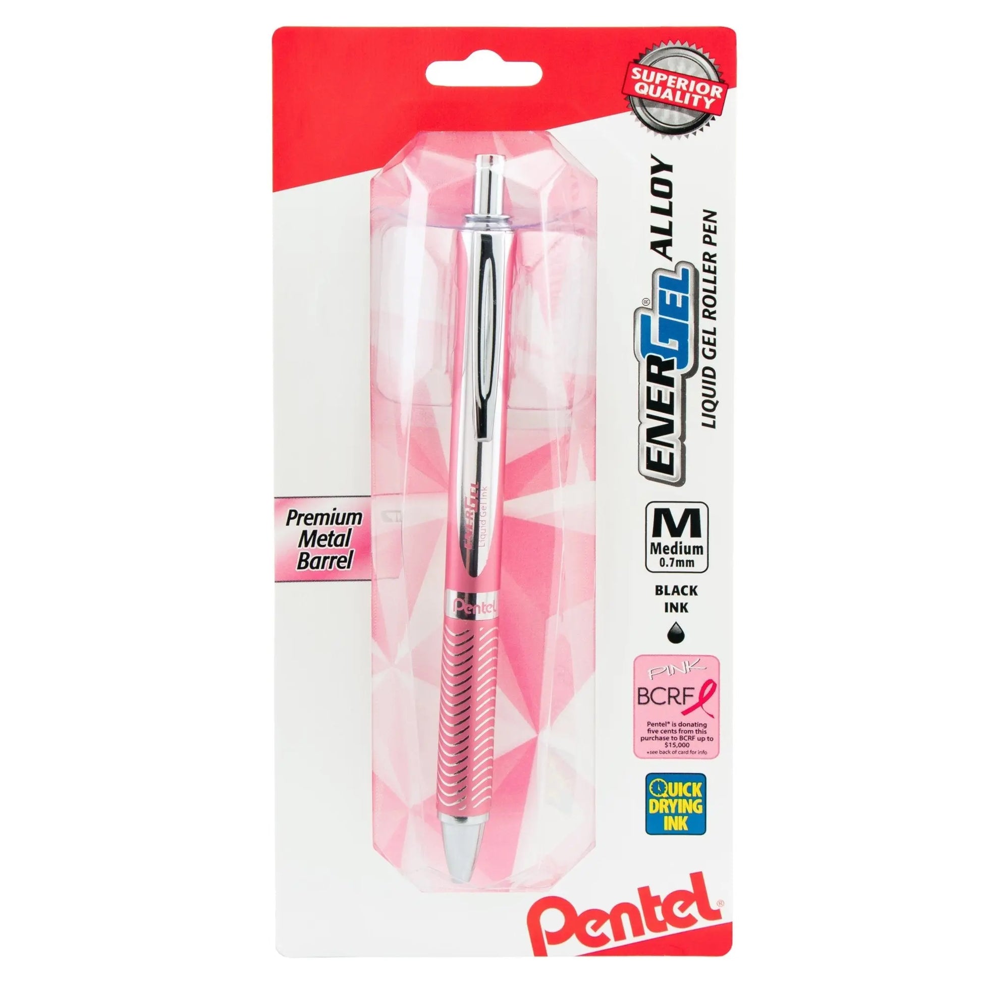 EnerGel® Alloy RT Gel Pen with Pink Ribbon – Pentel