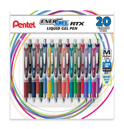 EnerGel RTX Refillable Liquid Gel Pen - Assorted Colors 20-pk – Pentel of  America, Ltd.