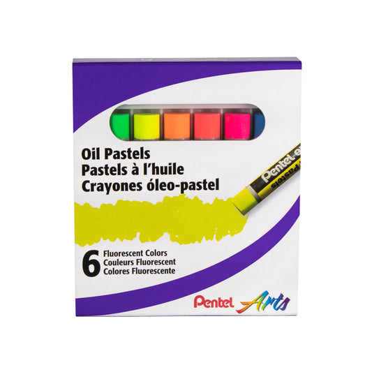 Pentel Arts Fluorescent Oil Pastels 6-pk