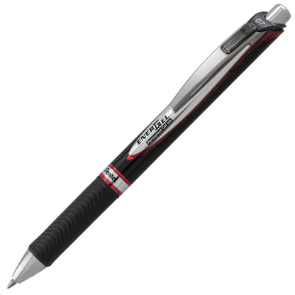 EnerGel PRO Permanent Gel Pen, (0.7mm) Medium Line, Red Ink, 2-Pk