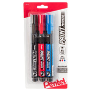 Paint Markers, Medium Bullet Point, Assorted Ink (ABC) 3 - Pk - Pentel of America, Ltd.