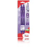 PANCAN Edition EnerGel - X Liquid Gel Pen Medium Line, Metal Tip - Violet Ink - 2 - pk - Pentel of America, Ltd.