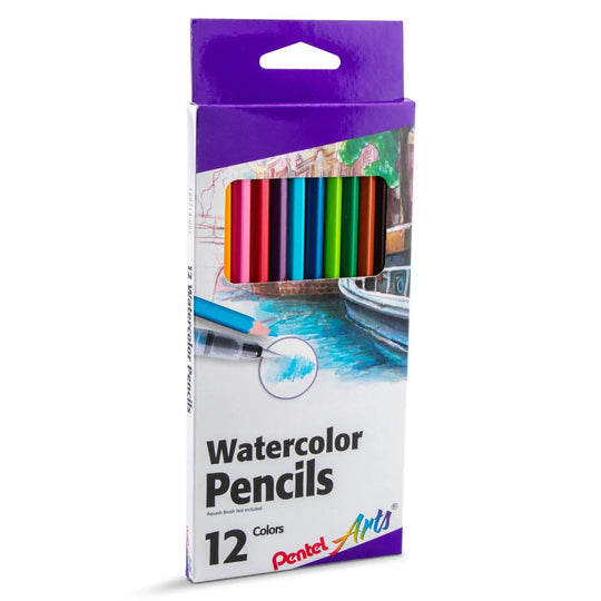 Pentel Arts Watercolor Pencil Set - Assorted Colors, 12 - Pack - Pentel of America, Ltd.