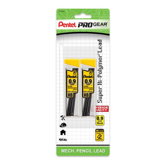 Pentel ProGear Super Hi-polymer Lead - 0.9mm 2-pk