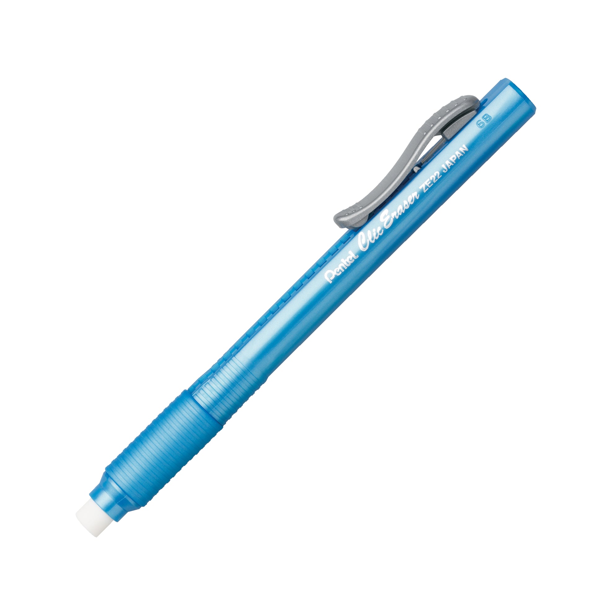 Pentel ZE21BP3K6 Clic Eraser Pencil-Style Grip Eraser, Assorted, 3