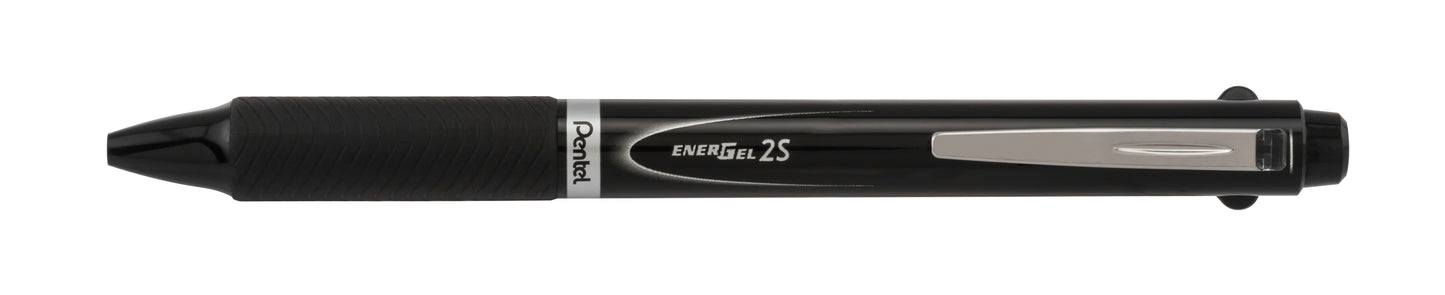 EnerGel 2S Multi-Function, 2-Ink + Pencil, (0.5mm) Fine Line, Black/Red Ink/0.5mm Pencil, Black Barrel
