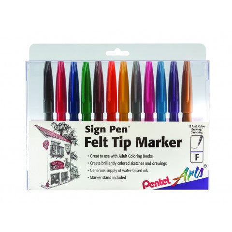  Pentel Fude Brush Pen Fine (XSF15AD) : Arts, Crafts & Sewing