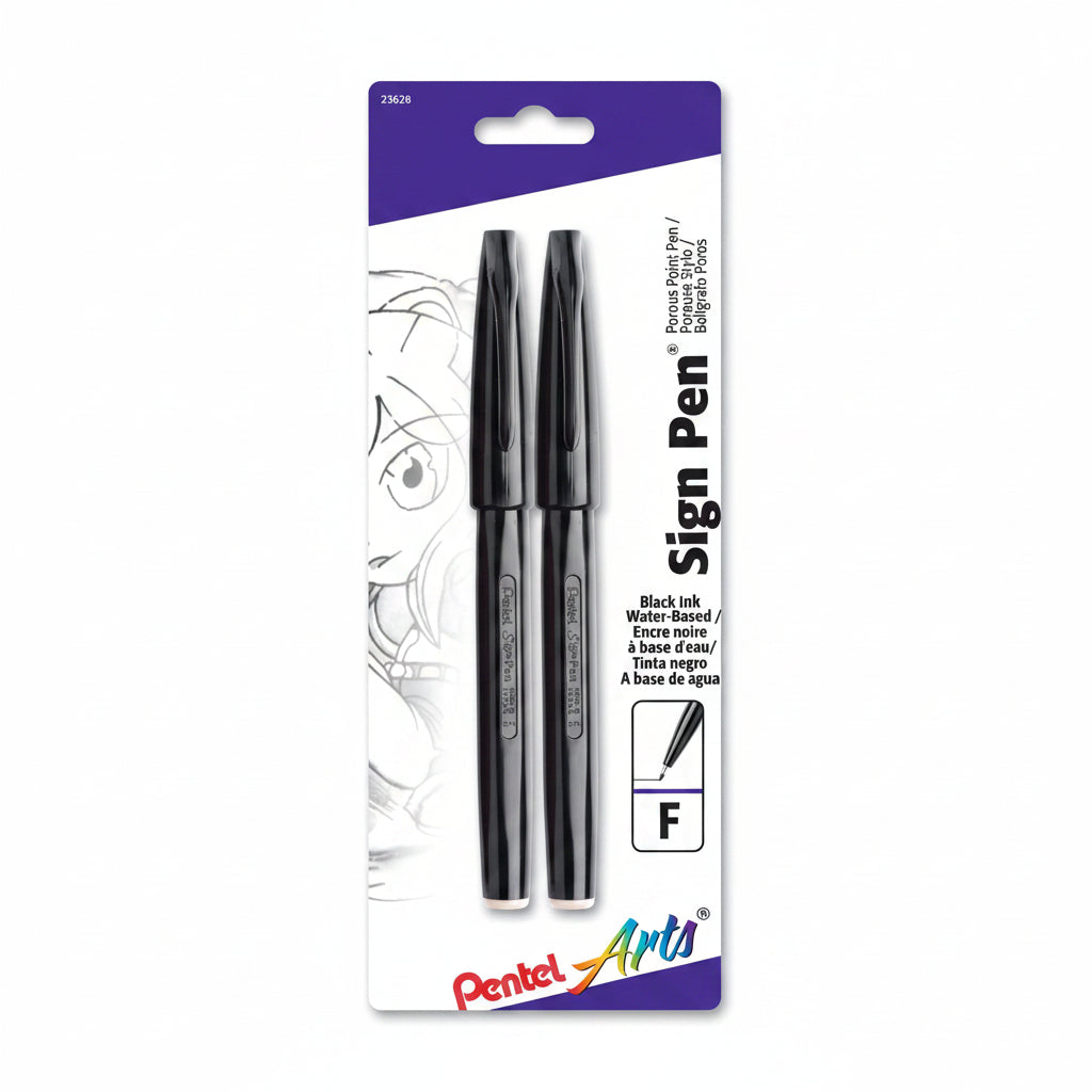 Sign Pen®, Black 2 Pack - Pentel of America, Ltd.