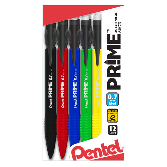 PRIME Mechanical Pencil (0.7mm) Dozen Box - Assorted Barrels