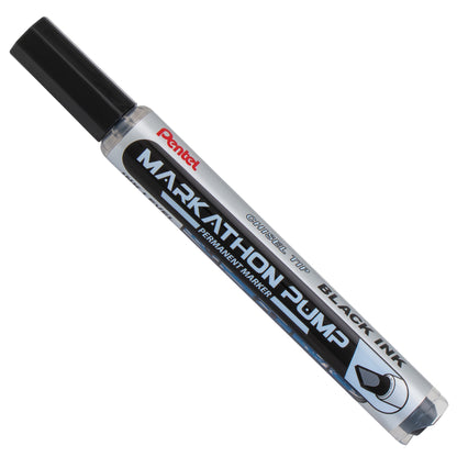 Markathon Pump Permanent Marker, Black Ink, 4-pk